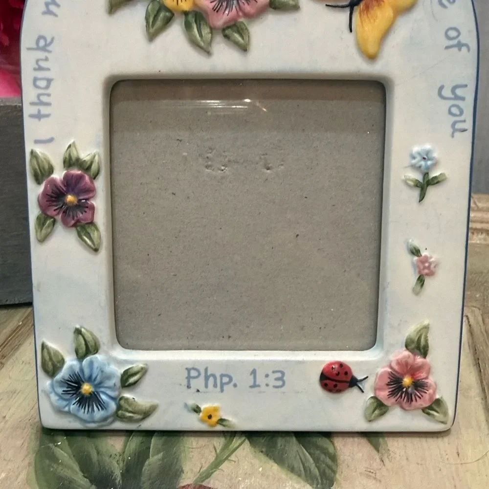 Vintage I Thank My God Upon Every Remembrance Of You Php. 1:3 Photo Frame